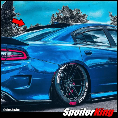 Vista 5 de SpoilerKing Alerón de techo de corte central compatible con Dodge Charger 2015-2023 (380RC)