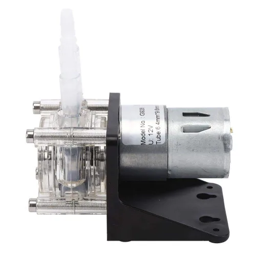 Vista 5 de Bomba peristáltica, bomba peristáltica de flujo grande de 16.9 fl oz/min hecha de acero inoxidable 304 con cabeza de PC transparente (12V)