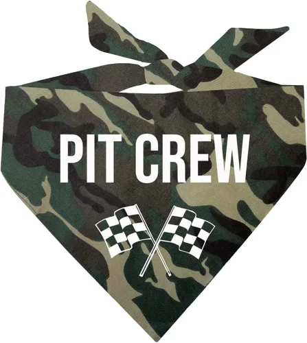 Vista 9 de Pit Crew Bandana para perro Triángulo 100% algodón Fabricado en Estados Unidos Pawty de cumpleaños tema de fiesta Carreras de coches