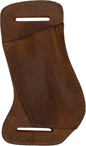 Vista 3 de Funda horizontal para cuchillos hecha a mano de cuero de grano completo - Soporte multiherramienta, estuche de herramientas, accesorios de camping
