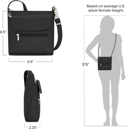 Vista 4 de Travelon Mini bolso de hombro clásico antirrobo