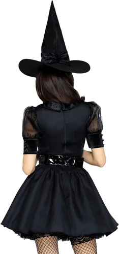 Vista 2 de Leg Avenue Disfraz clásico de bruja hechizante para mujer, Negro
