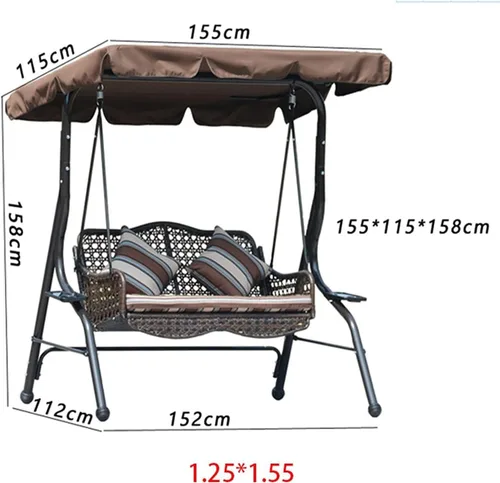 Vista 4 de Mosquitera para silla de columpio al aire libre, banco mecedora de jardín, cubierta de protección contra insectos, pantalla de malla con apertura