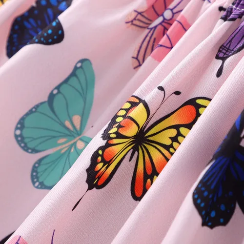 Vista 8 de RETSUGO Vestidos para niñas pequeñas, vestido casual de fiesta de cumpleaños, vestido de verano para niños pequeños, vestido de verano de 1 a 8 años