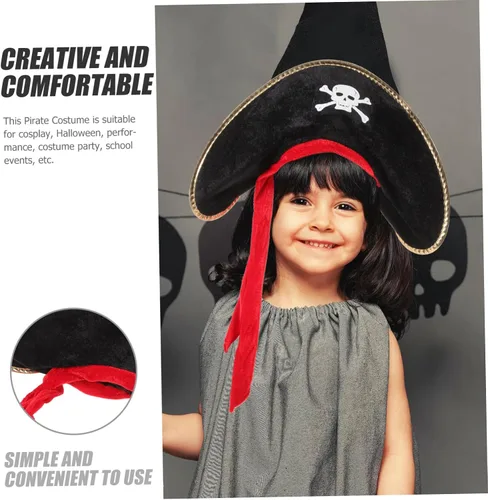 Vista 5 de balacoo 1 Set halloween party disfraces de halloween para niños DIY accessories pirate accessories kit caps halloween costumes pirate party favor