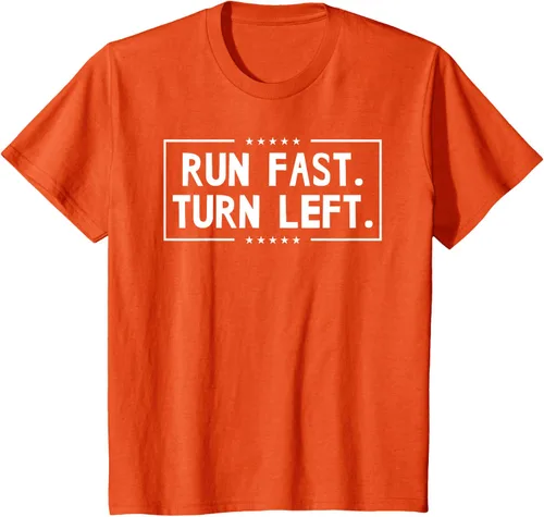 Vista 68 de Run Fast Turn Left - Camiseta para correr de pista y campo