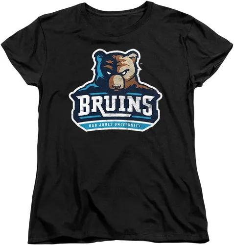 Vista 8 de Bob Jones University Official Distressed Primary Logo Women's T Shirt Athletic Heather