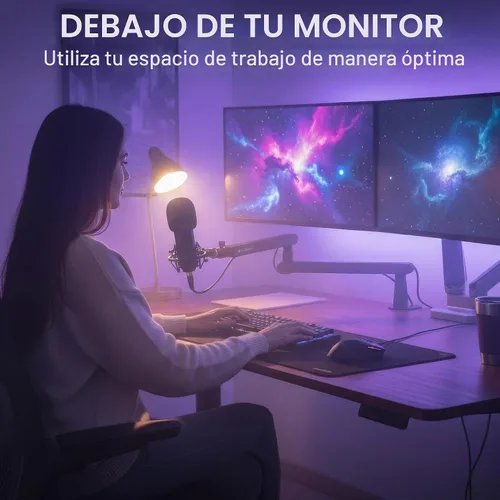 Vista 4 de Sensic SA-30 LP Brazo de micrófono de perfil bajo, soporte de micrófono giratorio de 360°, brazo de micrófono de perfil bajo para transmisión