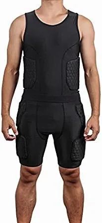 Vista 2 de TUOY Padded Shirt Rib Protector Compression Protective Shirt Adult Sizes