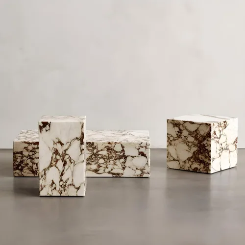 Vista 4 de LITFAD Mesa auxiliar de estilo moderno, mesa auxiliar rectangular de piedra de mármol, escritorio para sala de estar, escritorio de té para muebles