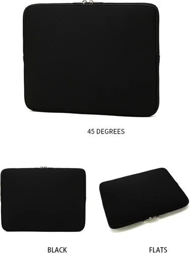Vista 6 de Bolsa portátil negra para portátil Bolsa de manga de 14 pulgadas