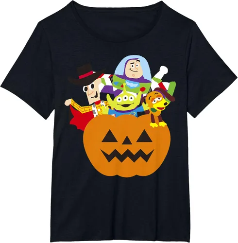 Vista 21 de Disney Pixar Toy Story - Camiseta de calabaza de Halloween, Negro