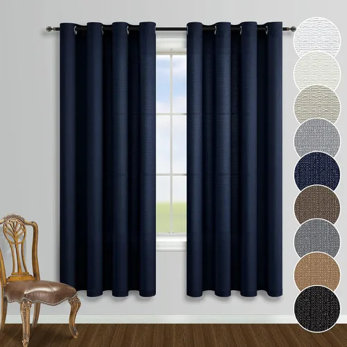 Vista 18 de KOUFALL - Cortinas transparentes con aspecto de lino