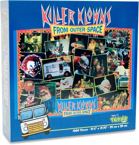 Vista 2 de Toynk Killer Klowns from Outer Space Kollage - Rompecabezas de 1000 piezas para adultos, 28 x 20 pulgadas