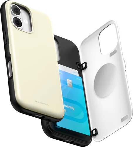 Vista 42 de GOOSPERY Parachoques magnético para puerta compatible con iPhone 15, funda con tarjetero, cartera con cierre magnético automático, protector de Azul