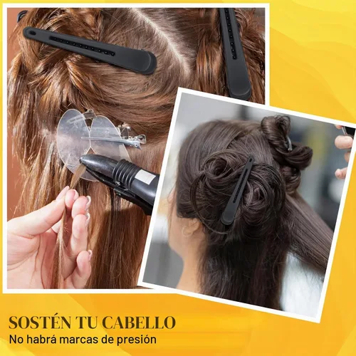 Vista 4 de Geosar - 24 pinzas de seccionamiento de pelo, pinzas de plástico para el cabello, color negro