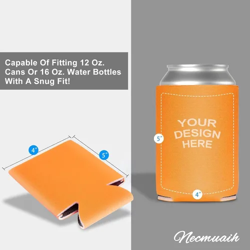 Vista 9 de Paquete de 25 fundas enfriadoras para latas de cerveza, enfriador de bebidas reutilizable con aislamiento suave para botellas de agua, enfriador