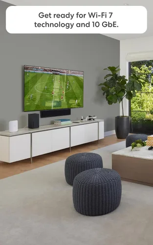 Vista 3 de Router wifi Amazon eero Max 7 con 1 mes gratis de eero Plus (renovación automática): Admite planes de internet de hasta 10 Gbps, cobertura de hasta