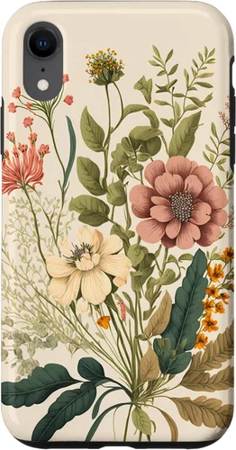 Vista 24 de Funda para iPhone 11 con diseño floral botánico vintage