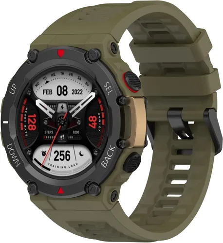 Vista 6 de TenCloud Paquete de 5 correas de repuesto compatibles con Amazfit T-Rex 2, correa de reloj inteligente resistente de silicona suave ajustable
