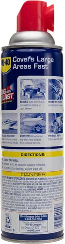 Vista 5 de WD-40 Fórmula original, producto multiusos con spray Big-Blast, 18 onzas Wide-Area Spray, Drives Out Moisture, Prevents Rust & Corrosion, Frees