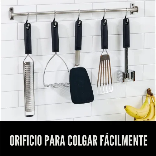 Vista 9 de GORILLA GRIP Espátula de silicona flexible de grado alimenticio, cabezal resistente al calor para sartén antiadherente, mango de goma suave