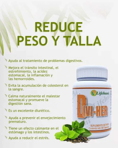 Vista 2 de DIVI-HER Reduce Tallas y Peso - Sumplemento dietario