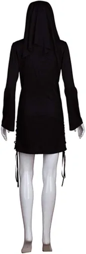 Vista 3 de Halloween Party Online HPO - Disfraz de monja traviesa para mujer (talla XL)