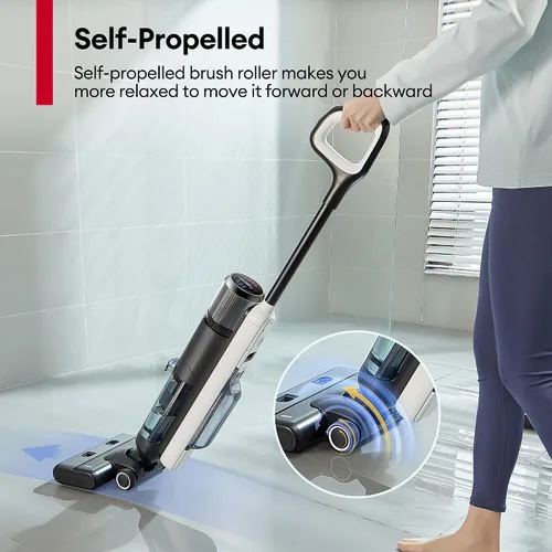 Vista 7 de Ultenic Aspiradora y trapeador inalámbrico en seco y húmedo, Combo de aspiradora y trapeador con auto-limpieza, 50 minutos de duración, detección