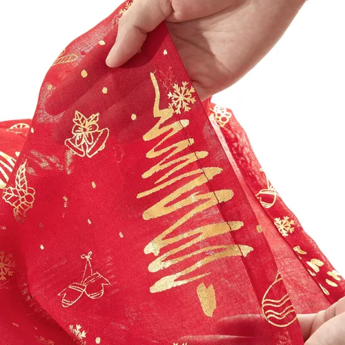 Vista 6 de Topfinel - Cortinas transparentes de Navidad de 63 pulgadas de largo para sala de estar, juego de 2 paneles, cortinas con bolsillo para cortinero