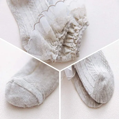 Vista 7 de Juebm Infant Baby Girls Ruffle Socks Toddler Dress socks,Pack of 356 Baby Frilly Lace Ankle Socks