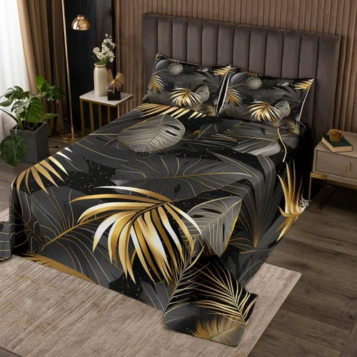 Vista 14 de Erosebridal Juego de ropa de cama tamaño individual con estampado de flores rojas y rosas rojas, microfibra suave de lujo, color negro y marrón
