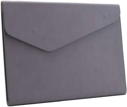 Vista 10 de Carpeta de archivos A4 de cuero PU Portafolio impermeable con cierre magnético invisible, color negro