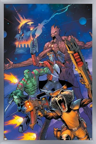 Vista 11 de Trends International Marvel Comics Guardianes de la Galaxia - Póster de pared con gritos grupales, 22.4 pulgadas de largo x 14.7 pulgadas, versión