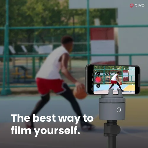 Vista 5 de Pivo Sports Pack - Soporte para teléfono de seguimiento automático, rotación de 360° para entrenamiento deportivo, deportes de raqueta, tenis
