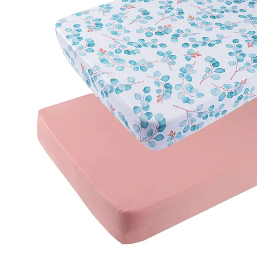 Vista 13 de Onacosht Pack n Play Sheets - Juego de 3 sábanas unisex para bebé, tejido elástico, portátil, de punto de jersey, funda de colchón para cuna