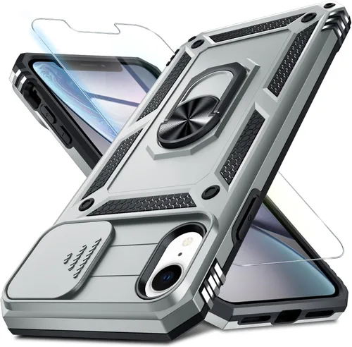 Vista 52 de Janmitta Funda para iPhone 8 Plus/7 Plus/6 Plus, Cubierta de Teléfono con Cubierta Deslizante Integrada para Lente de Cámara + Protector