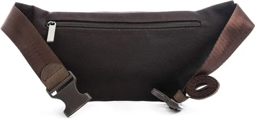 Vista 3 de VELEZ Riñonera de viaje Bolsa de cadera para hombre Riñonera de moda Bolso trasero con cinturón ajustable Marrón