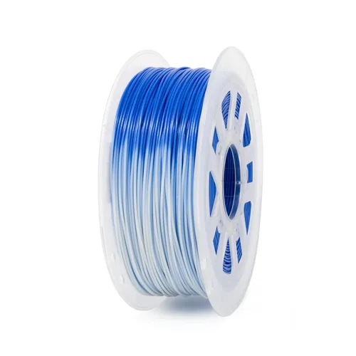 Vista 4 de Gizmo Dorks Filamento ABS de 0.069 in, 2.2 lbs para impresoras 3D, cambio de color azul a blanco