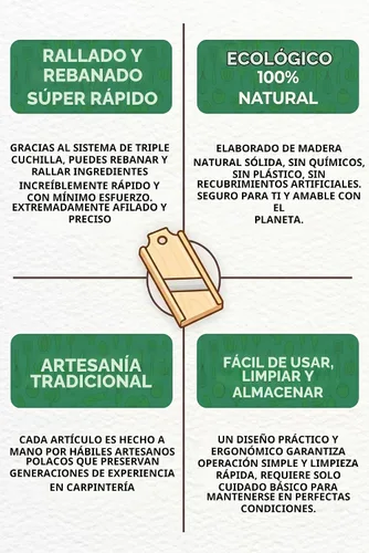 Vista 9 de Trituradora de repollo de madera para ensalada de col (16.9 x 6.2 pulgadas) - Rallador de repollo resistente para ensalada y chucrut - Cortador