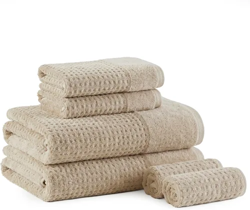 Vista 18 de Madison Park Spa Waffle - Juego de toallas de lujo 100 % algodón, tejido de gofre de textura premium, altamente absorbente, secado rápido, ropa