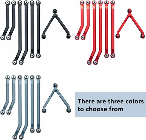 Vista 6 de Maleonn RC High Clearance Links LWB 5.256 in Aleación de aluminio Chasis Suspensión Enlace para 1/24 RC Crawler Car Axial SCX24 Actualizaciones Negro