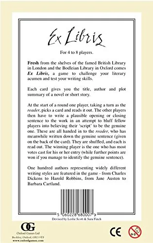 Vista 3 de Oxford Games Ex Libris - The Game of First Lines and Last Words