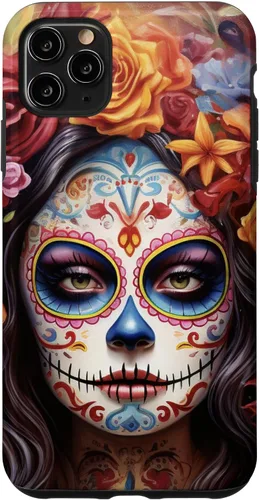Vista 13 de iPhone 16 La Catrina Mujeres Dia De Los Muertos Latina Sugar Skull Case