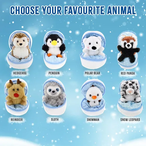 Vista 6 de Snowball - Huevo sorpresa con cremallera – 6 pulgadas – Lindo y suave surtido de juguetes de peluche para amigos, familia de todas las edades