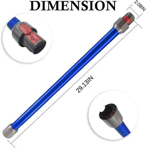 Vista 2 de Varita de repuesto de liberación rápida compatible con aspiradora inalámbrica Dyson V15 V11 V10 V7 V8 (azul)