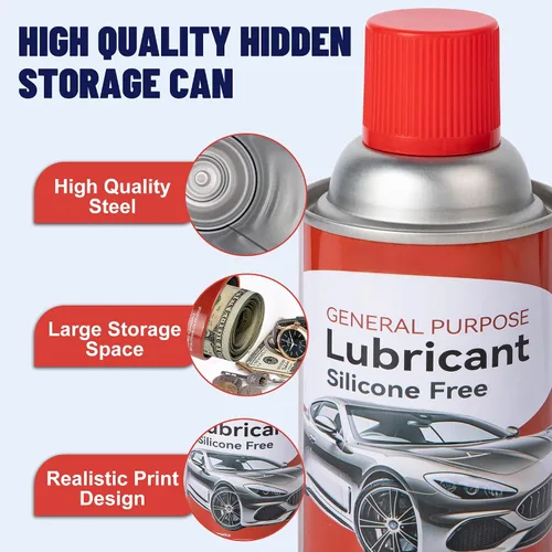 Vista 3 de BarGifts Caja Fuerte Oculta Lata de Aerosol Falsa con Compartimento Oculto, Almacenamiento Oculto Mantiene Tus Objetos de Valor Seguros Como Dinero