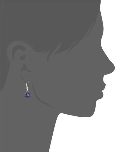 Vista 2 de Tienda Collection 925 Sterling Silver 8mm Round Birthstone Earrings for Women with Leverbacks
