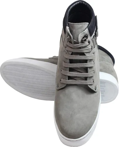 Vista 6 de CALTO Zapatos invisibles de elevación para hombre, de cuero nobuk con cordones, 2.6 pulgadas más alto