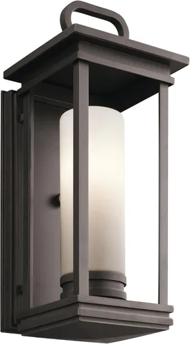 Vista 10 de Kichler 49478RZ South Hope - Soporte de poste para exteriores, 1 luz, bronce frotado